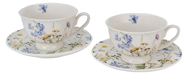 Porcelánová šálka na nohe s podšálkou Royal Melody 250 ml sada 2ks