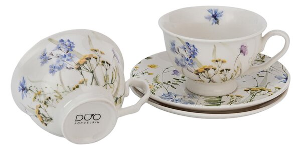 Porcelánová šálka na nohe s podšálkou Royal Melody 250 ml sada 2ks