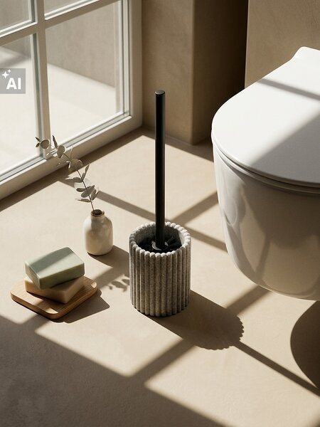 Sinsay - Drážkovaná toaletná kefa - stredne sivá