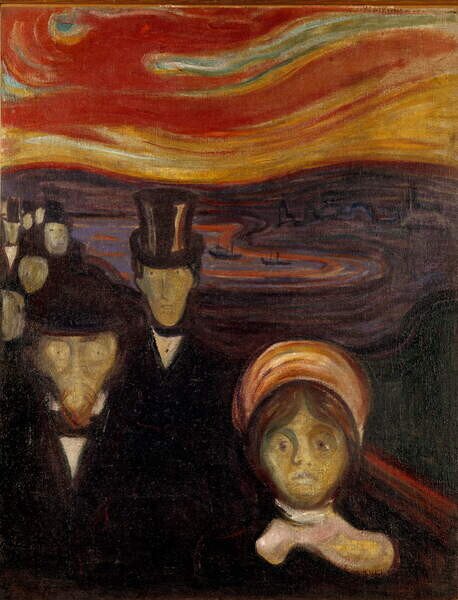Munch, Edvard - Umelecká tlač The anxiety, (30 x 40 cm)