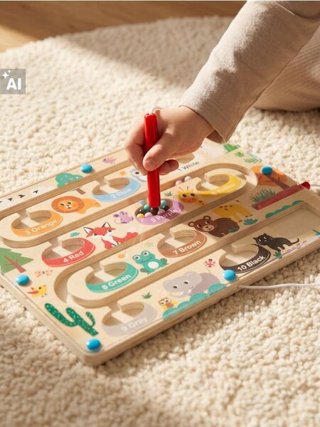 Sinsay - Magnetická edukačná tabuľa sorter s guľôčkami - viacfarebná