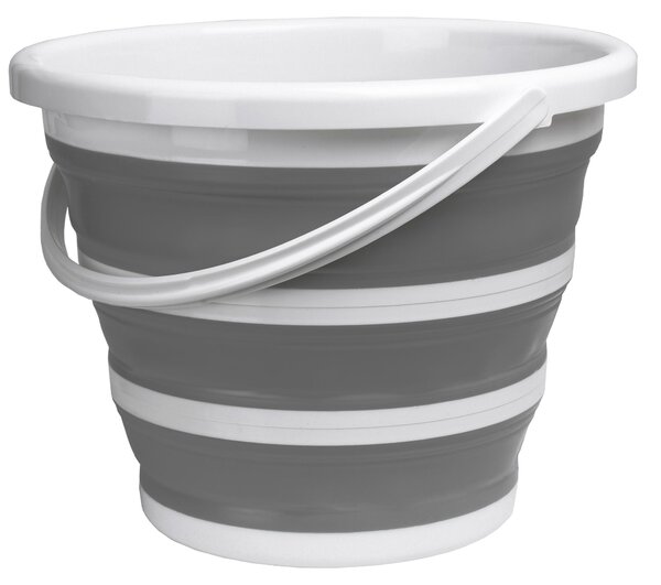 Skladacie vedro Compact 32 cm bielo-sivé
