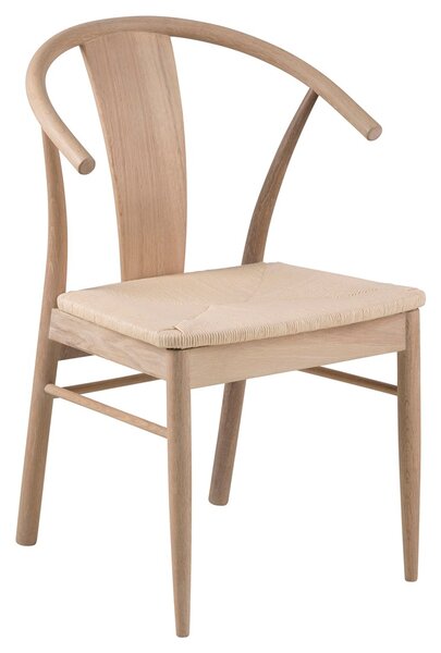 FLHF Jedálenská stolička s podrúčkou Gabers, biela