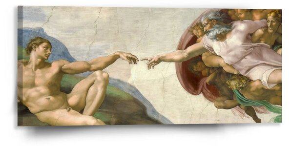 Sablio Obraz Stvorenie Adama - Michelangelo Buonarroti - 110x50 cm