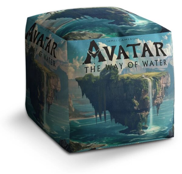 Sablio Taburet Cube Avatar The Way of Water Plávajúci ostrov - 40x40x40 cm