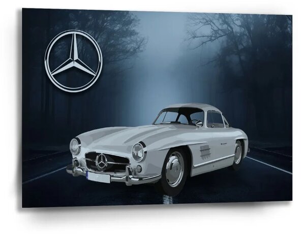 Sablio Obraz Mercedes-Benz 300 SL V lese - 90x60 cm