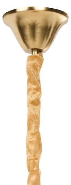 Luster mosadzný kov sklo ⌀ 46 cm závesná lampa sklenený glamour štýl obývačka spálňa
