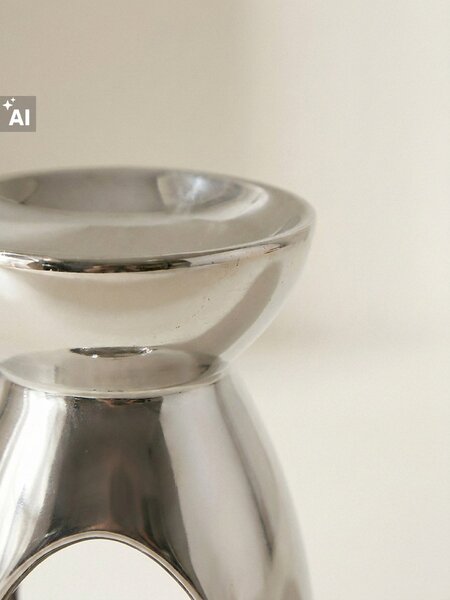Sinsay - Keramická aromalampa na čajovú sviečku - strieborná