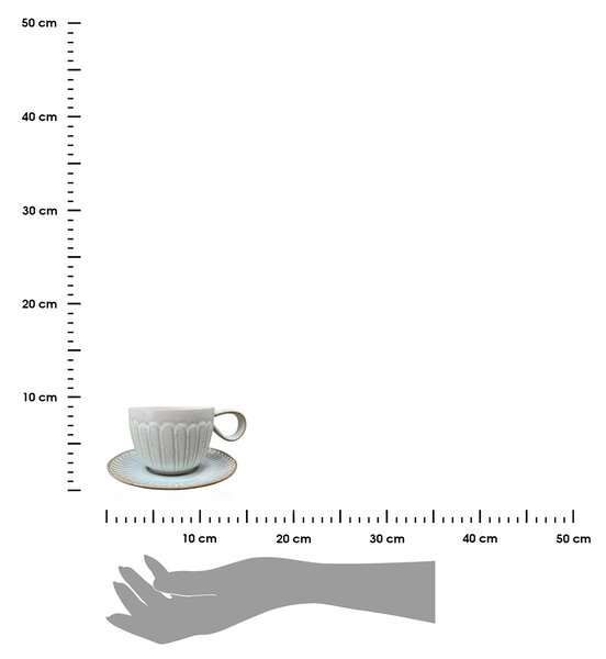 Keramická šálka s podšálkou Grau 190 ml