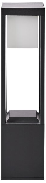 Vonkajšie solárne stĺpikové LED svietidlo čierne kovové 60 cm záhradné osvetlenie chodníka solárny panel