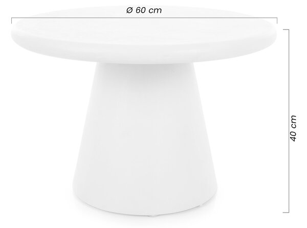 Kruhový konferenčný stolík Clav 60 cm - béžový