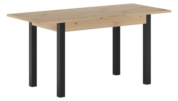 Dekorstudio Rozkladací jedálenský stôl z duba artisan s čiernou základňou 120-160 cm