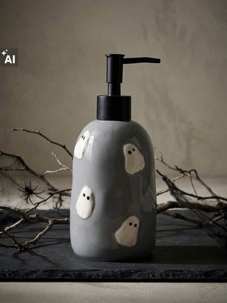 Sinsay - Dávkovač na mydlo s halloweenským motívom - svetlošedá