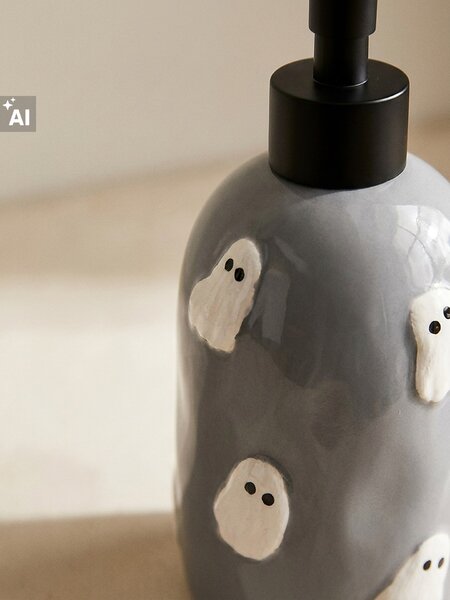 Sinsay - Dávkovač na mydlo s halloweenským motívom - svetlošedá