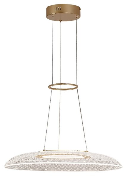 RABALUX 72411 Zofrael závesné svietidlo D500mm LED 24W/2900/1850lm 3000K zlatá, priehľadná