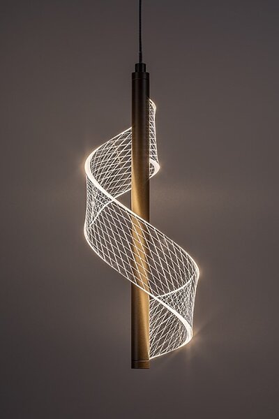 RABALUX 72414 Zofrael závesné svietidlo D130mm LED 6W/950/550lm 3000K zlatá, priehľadná