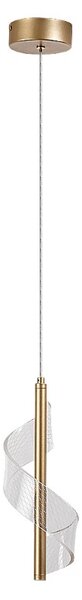 RABALUX 72414 Zofrael závesné svietidlo D130mm LED 6W/950/550lm 3000K zlatá, priehľadná