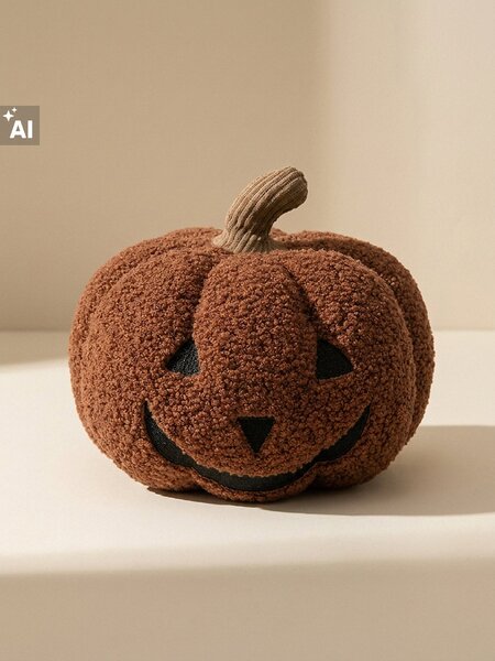Sinsay - Halloweensky dekoratívny vankúš v tvare tekvice - oranžová