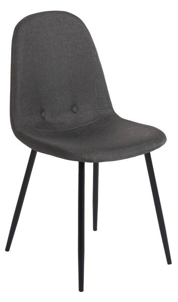 Súprava 2 tmavosivých jedálenských stoličiek Essentials Lissy