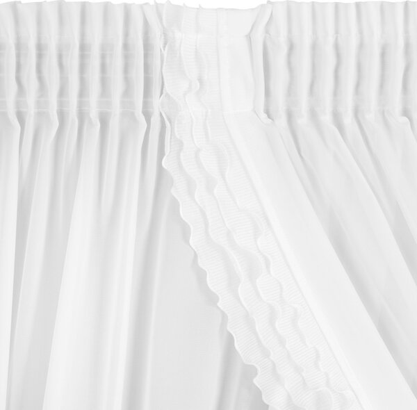 ZÁCLONA NA PÁSKE LUISA 400X250 CM BIELA