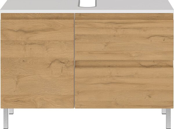 Biela skrinka pod umývadlo v dekore duba 80x56 cm Torrance - Germania
