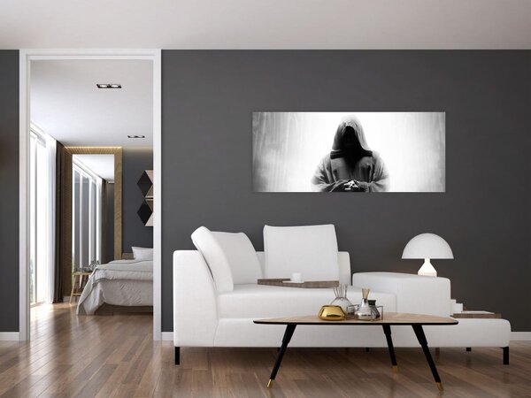 Obraz - Mních v kláštore (120x50 cm)