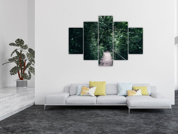 Obraz - Cesta lesom (150x105 cm)