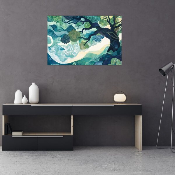 Obraz – Zelená koruna stromu života (90x60 cm)