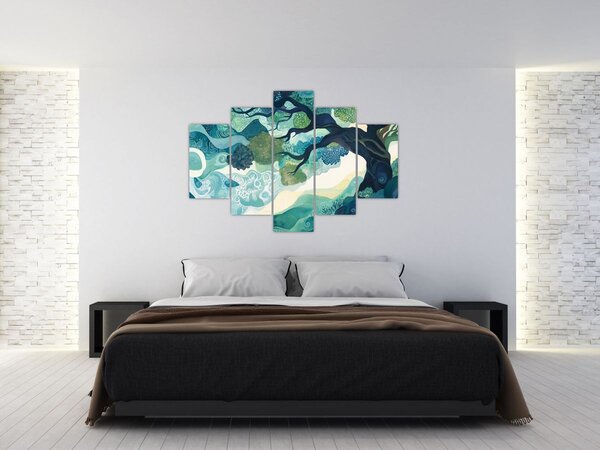 Obraz – Zelená koruna stromu života (150x105 cm)