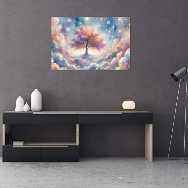 Obraz – Strom života v oblakoch (90x60 cm)