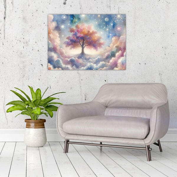 Obraz – Strom života v oblakoch (70x50 cm)