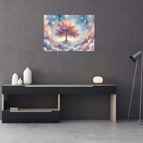 Obraz – Strom života v oblakoch (70x50 cm)