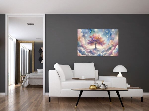 Obraz – Strom života v oblakoch (90x60 cm)
