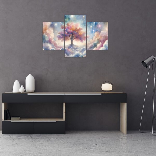 Obraz – Strom života v oblakoch (90x60 cm)