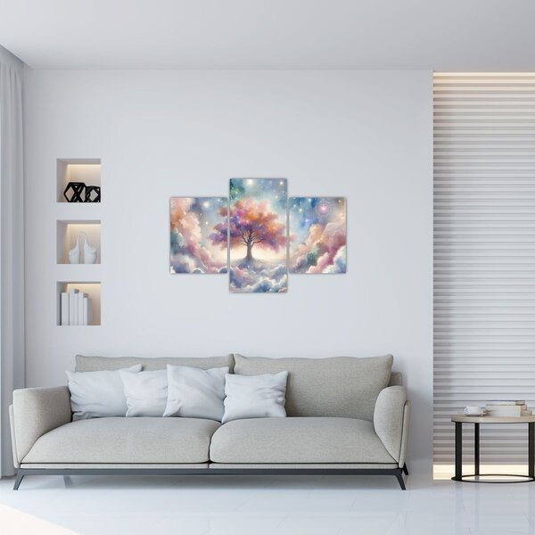 Obraz – Strom života v oblakoch (90x60 cm)
