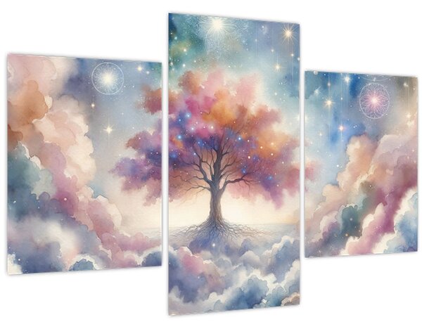 Obraz – Strom života v oblakoch (90x60 cm)