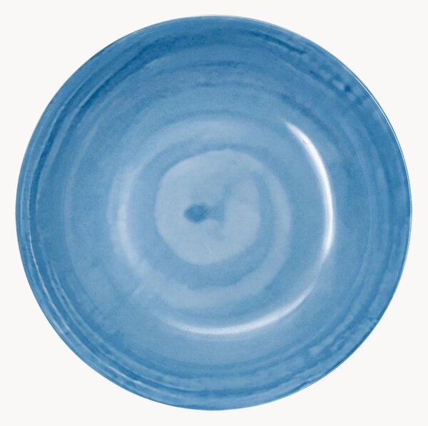 Porcelánové plytké taniere Tangeri Blue, 6 ks