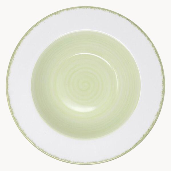 Ručne maľované porcelánové hlboké taniere Dew, 6 ks