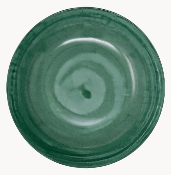 Porcelánové hlboké taniere Tangeri Green, 6 ks