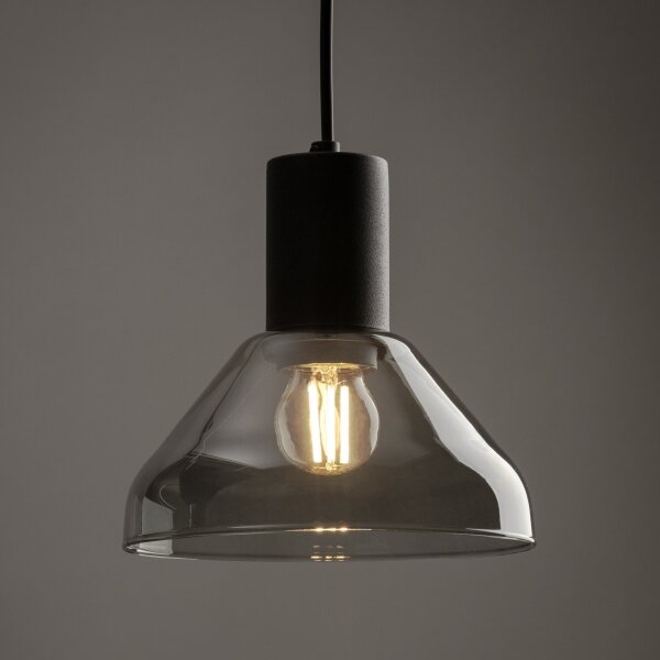 Luster na lanku do 3-fáz. lištov. systému NEO 1xE27/15W/230V čierna/dymová čierna