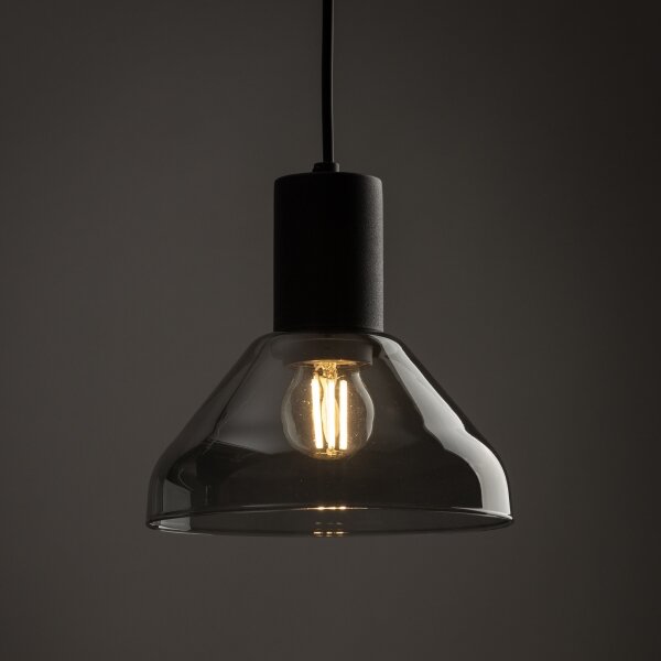 Luster na lanku do 3-fáz. lištov. systému NEO 1xE27/15W/230V čierna/dymová čierna