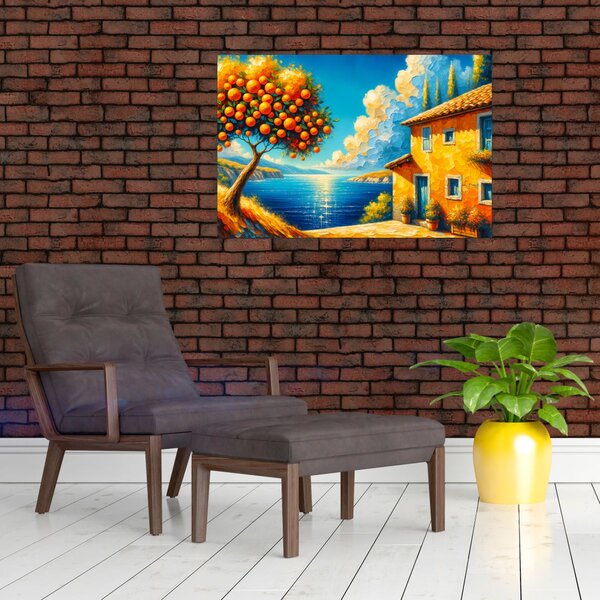 Obraz - Dom s pomarančmi II. (90x60 cm)