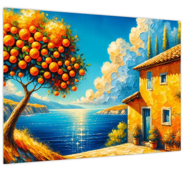 Obraz - Dom s pomarančmi II. (70x50 cm)