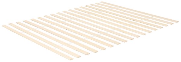 Drevená posteľ svetlohnedá svetlý dub 140 x 200 cm MDF dubová dyha klasický rám postele s čelom