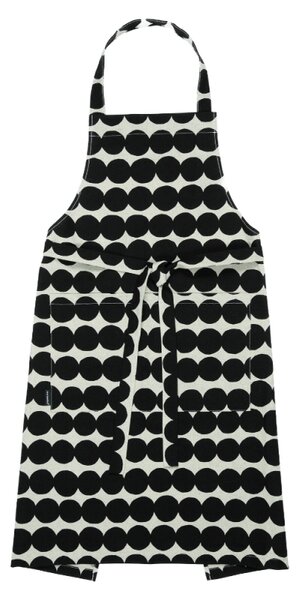 Marimekko Kuchynská zástera Räsymatto, bavlna-čierna