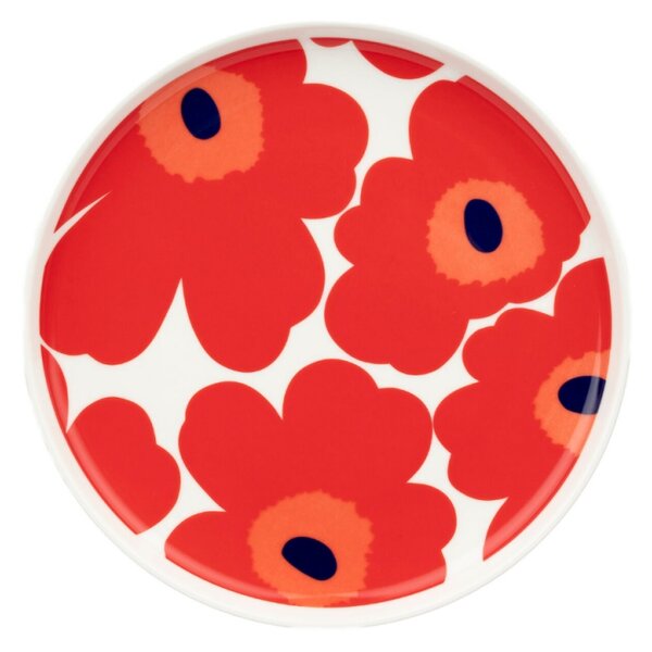 Marimekko Tanier Oiva Unikko 20cm, červený