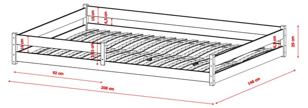 Raj posteli Detská posteľ FINI LB 25 (výber farieb)