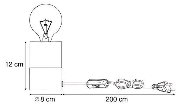 Moderná stolná lampa čierny mramor - Marissa