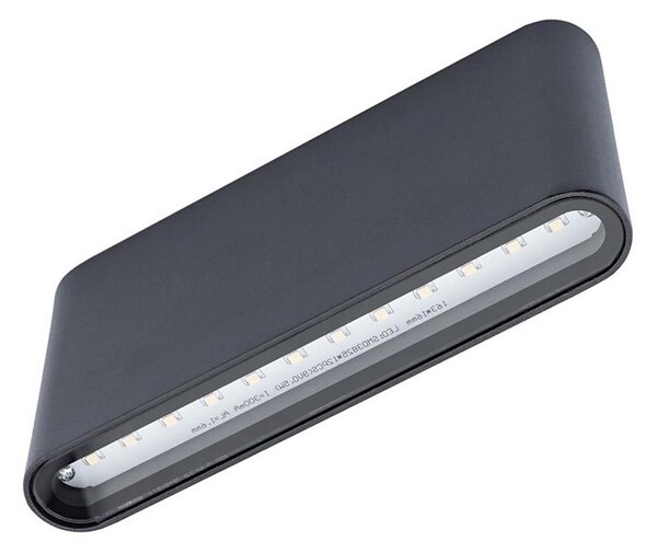 LED Vonkajšie nástenné svietidlo FLOW 2xLED/6W/230V IP54 čierna