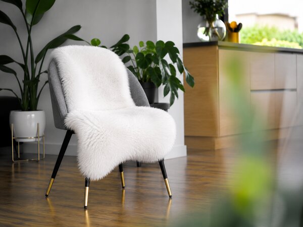 Ovčia kožušina biela strihaná Kožušina: M- 110x65 cm